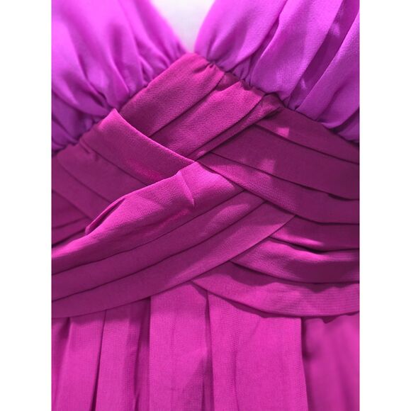 NEXT Ombré Babydoll Tunic Top Pink Purple Gradient V-Neck Empire Waist UK 8/US 4 - Picture 2 of 9